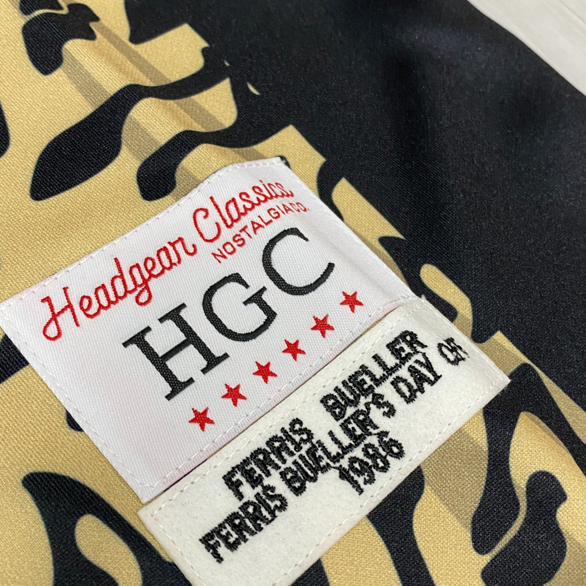 USA正規品 【M】 Headgear Classics ヘッドギアクラシックス HGC 1986年 映画 セイブフェリス SAVE FERRIS バスケジャージ 黒 ベージュ _画像3