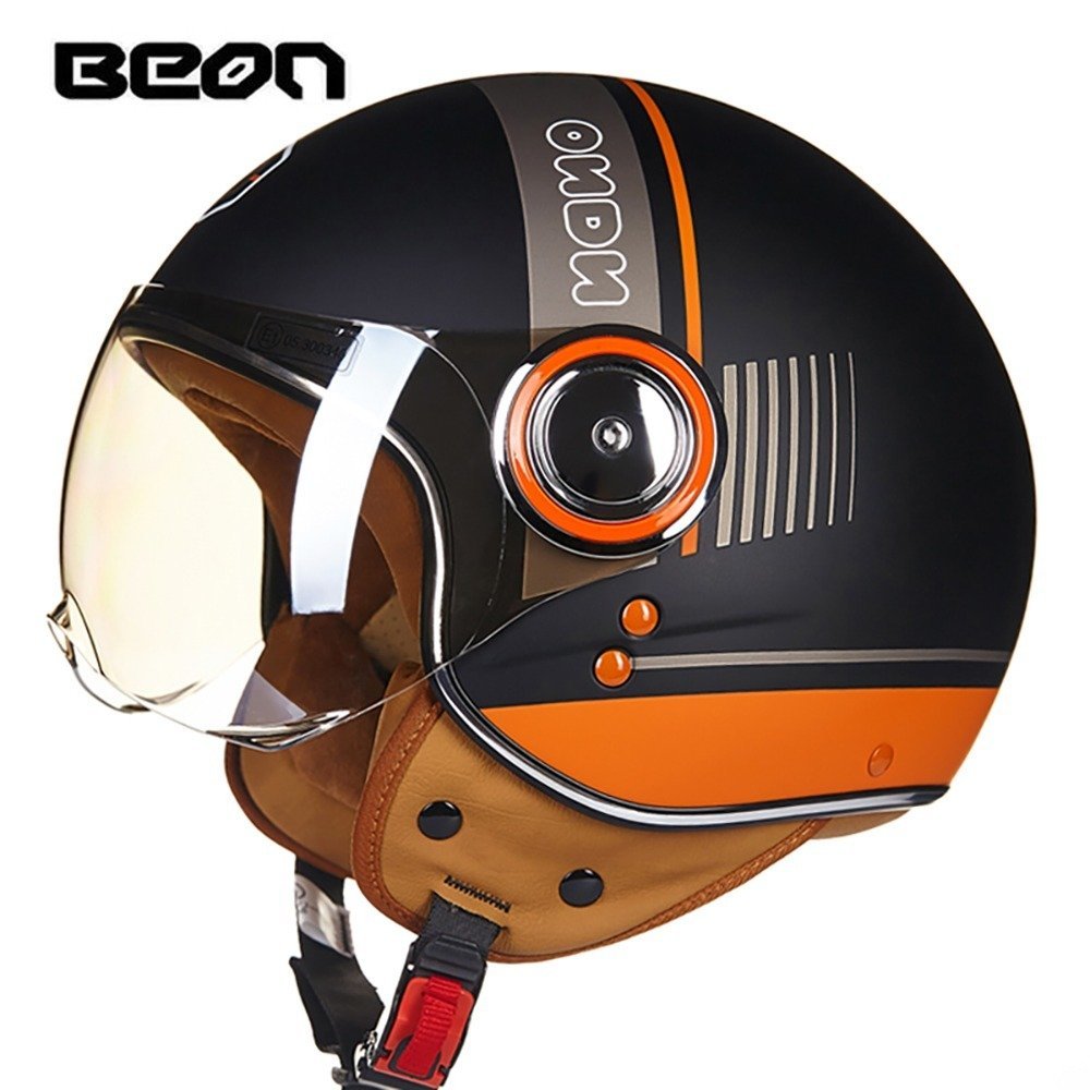 TZX965★Beon　男性　女性　ヴィンテージ　オートバイ　ヘルメット　ユニセックス　デバイス　オープンフェイス　4_画像1