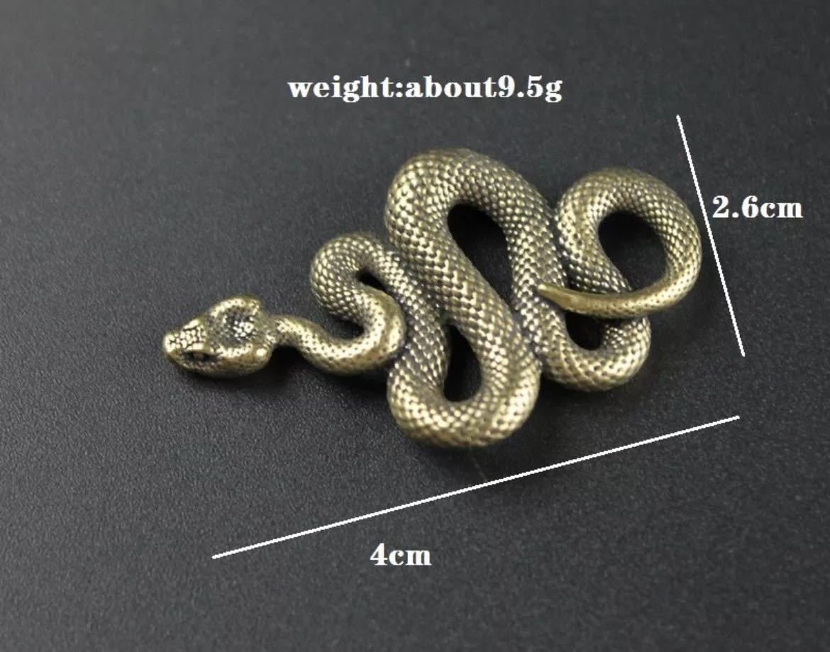LHH487★真鍮のヘビ 蛇 スネーク ヘビ 銅 真鍮 雑貨 巳 インテリア アンティーク 置物 小物 装飾 ミニチュア_画像1