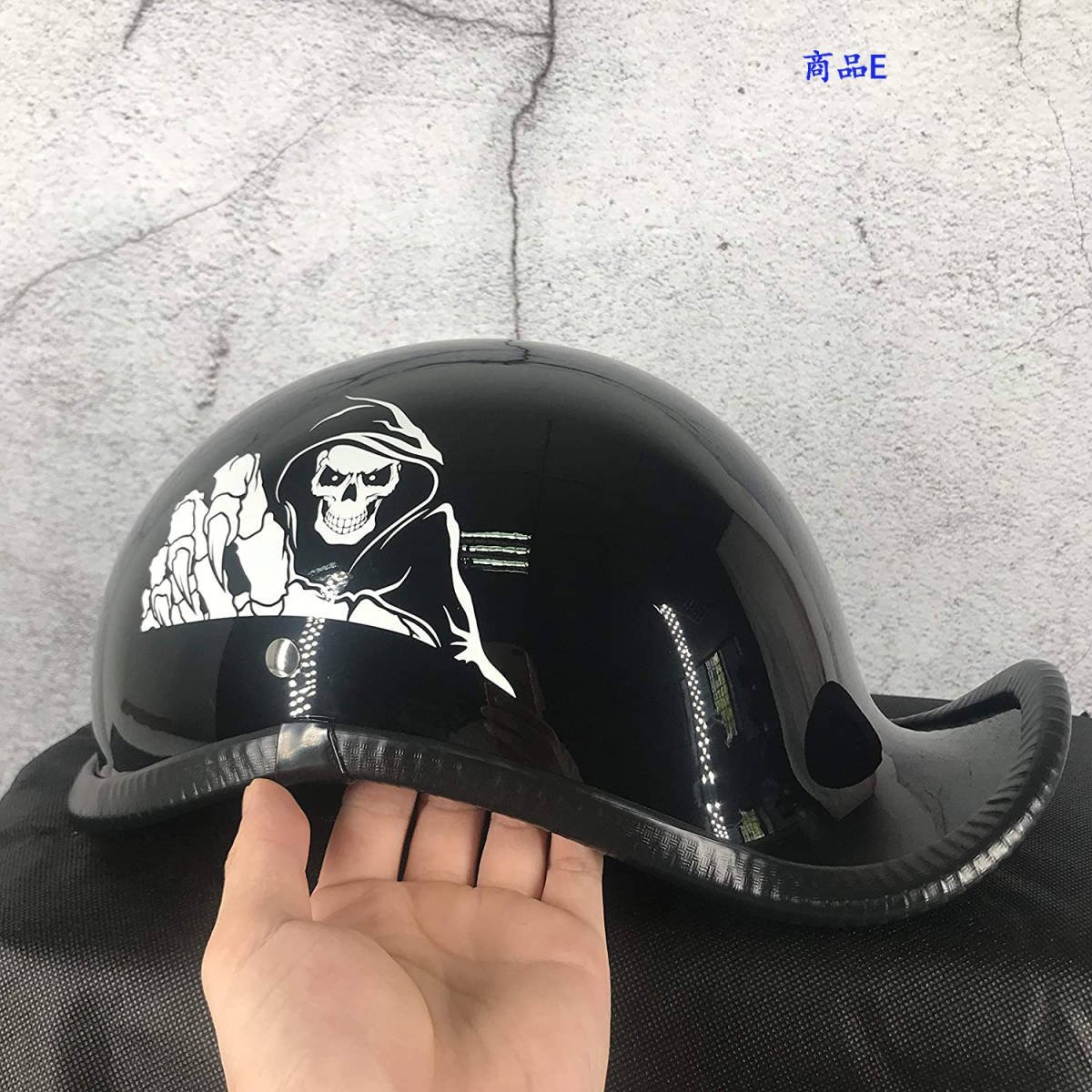 TZX640★多色選択バイク ヘルメット 3Dプリント半帽型 ヘルメット ダックテール ヘルメット アメリカ風 オートバイ ハーレー ヘルメットL_画像6