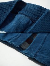 LHH10★ハンドメイド 藍染剣道着 sashiko indigo 刺し子 カバーオール ワークジャケット15OZ 綿100% インディゴ 厚手 M/L/XL/2XL _画像5