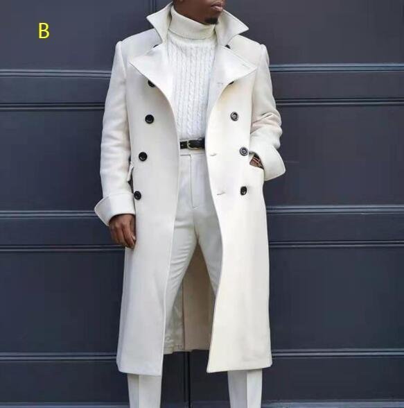 HSM287* new goods autumn winter trench coat men's business jacket Chesterfield coat jacket long coat large size commuting S~5XL