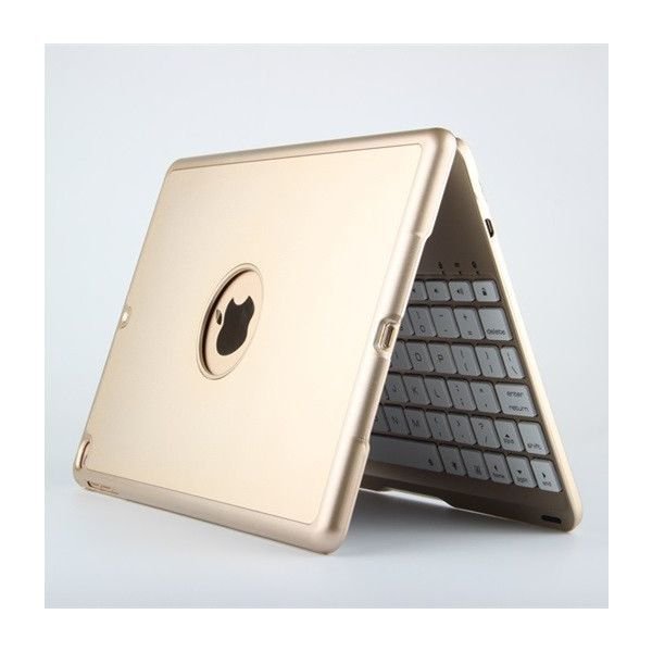 LHH373★Bluetooth キーボードバックライト付きiPad Air2キーボード一体型ケース iPad Air iPad Pro 9.7対応 キーボードケース アルミ 光る_画像1