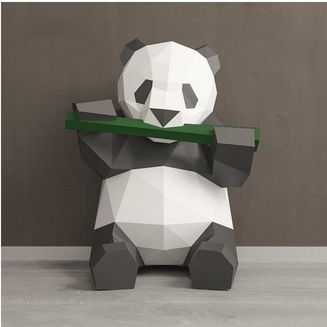 lyw130*.. item *3D Panda. украшение стена поверхность интерьер wall ручная работа дисплей ..4 вид 