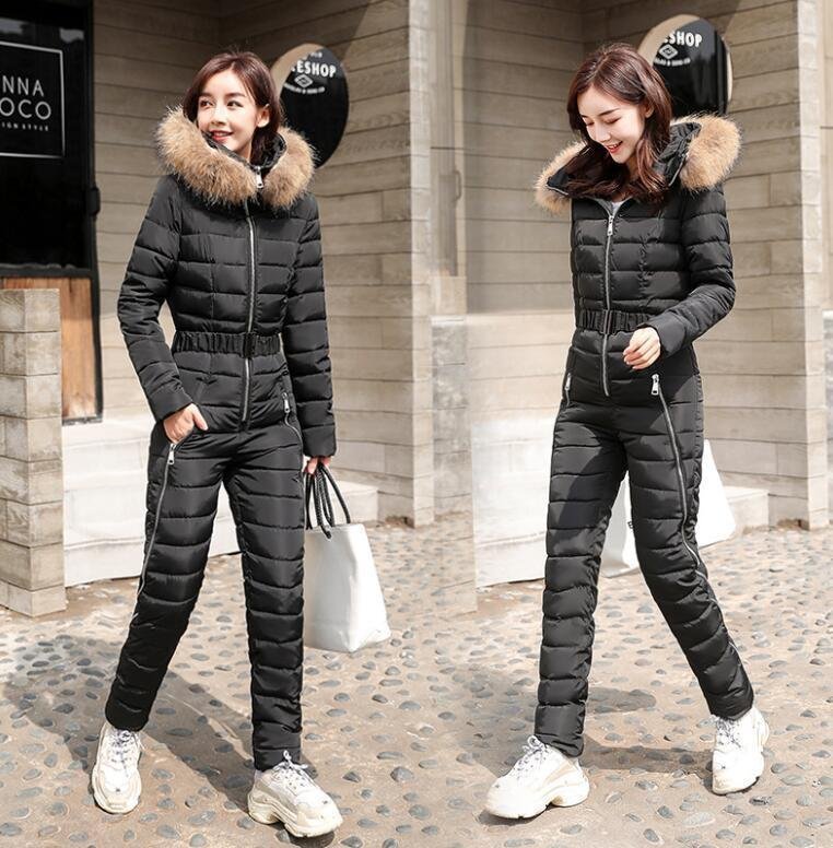 lyw315*2 color lady's down jacket cotton coat jersey sweat top and bottom set setup thick warm 