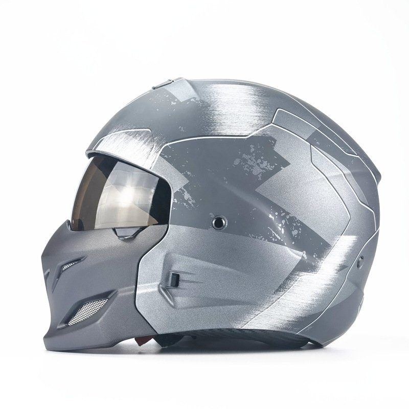 TZX325★オートバイヘルメットサムライブラックスコーピオンヘルメットハーレーレトロコンビネーションヘルメット顎部分着脱できる3色赤_画像8