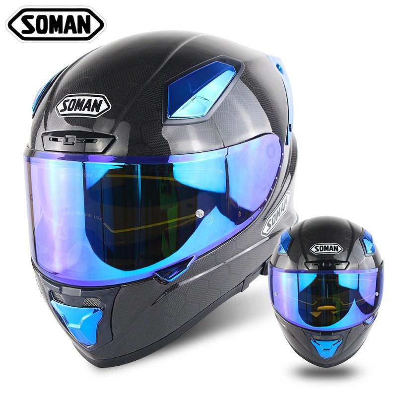 TZX477*. carbon fibre shell helmet for motorcycle full-face helmet dual lens motocross helmet S-XXXL size selection many color 