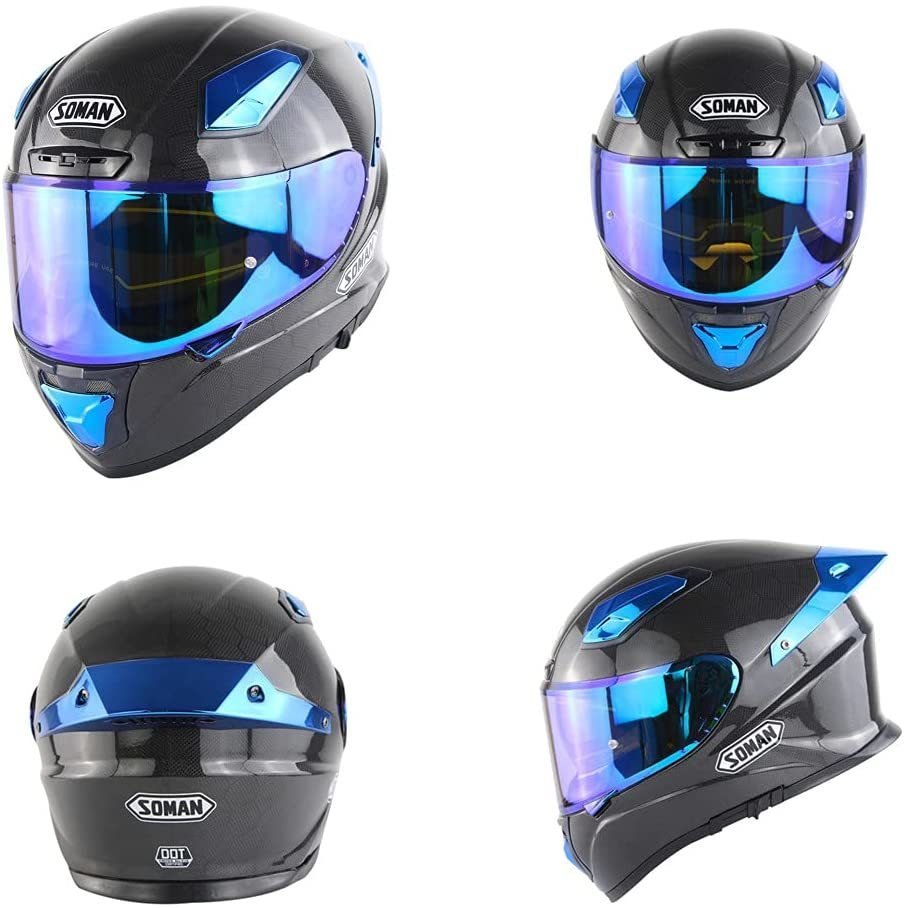 TZX477*. carbon fibre shell helmet for motorcycle full-face helmet dual lens motocross helmet S-XXXL size selection many color 