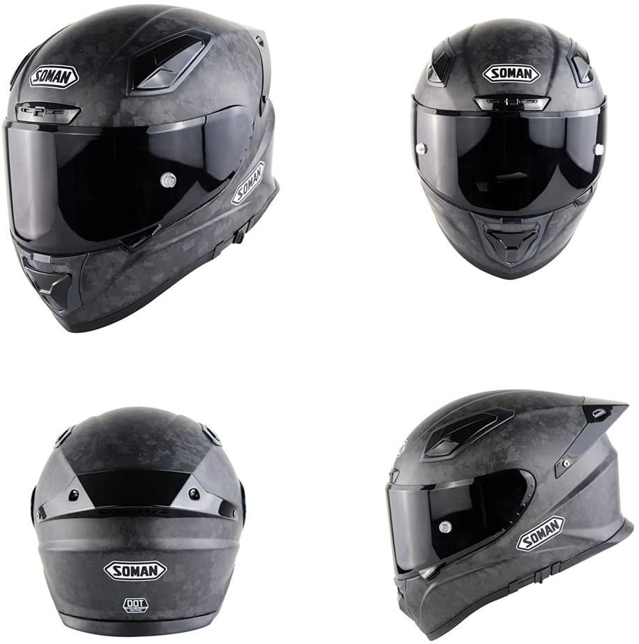 TZX478★のカーボンファイバーシェルヘルメットバイク用フルフェイスヘルメットデュアルレンズ モトクロスヘルメットDOTおよびECE認定多色M_画像3