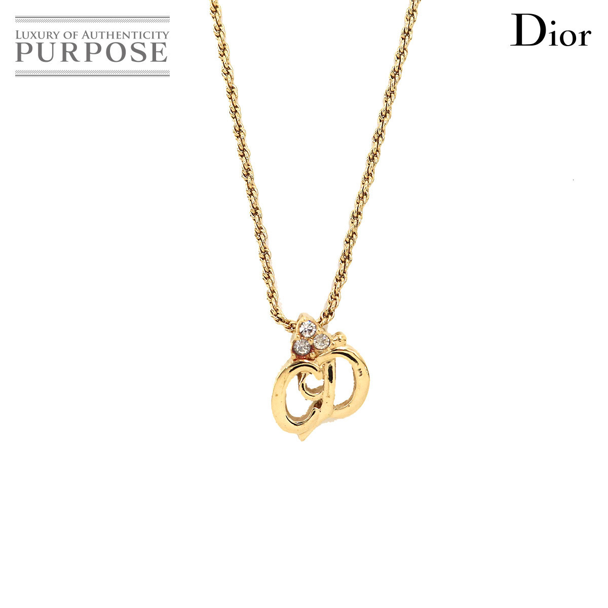 クリスチャン ディオール Christian Dior ロゴ ラインストーン