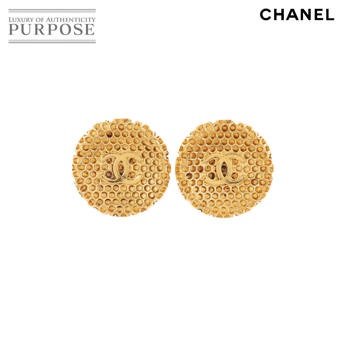シャネル CHANEL ココマーク イヤリング ラウンド型 ゴールド 95A シャネル CHANEL ココマーク イヤリング ラウンド型 ゴールド 95A