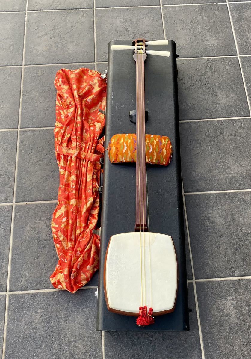 三味線 和楽器 弦楽器 和 日本 伝統 津軽三味線 紅木 義太夫 ハードケース-