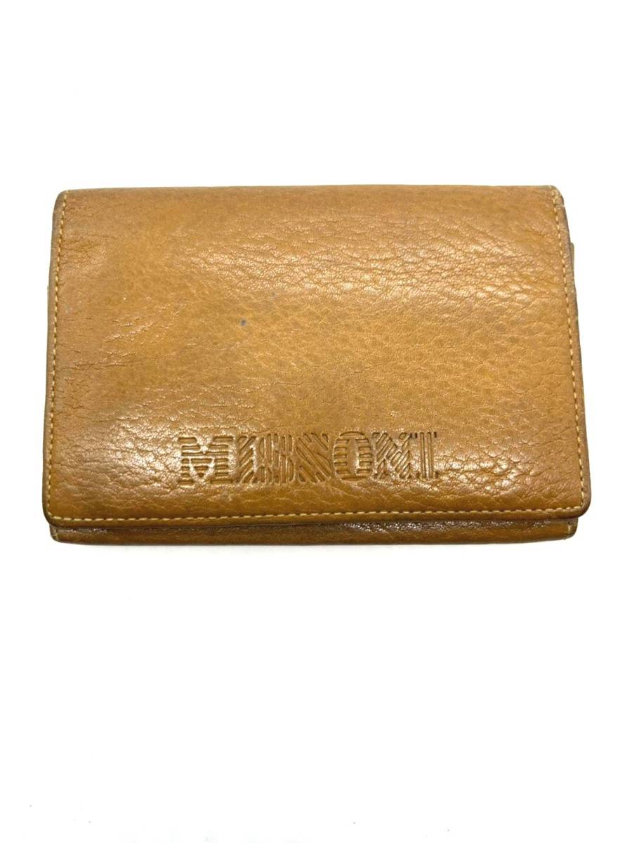 Missoni card-case pass case leather Brown 