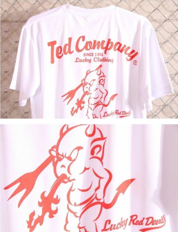 テッドマン TEDMAN ドライTシャツ ホワイト【XLサイズ】吸汗速乾 半袖 TDRYT-100 エフ商会 アメカジ メンズ_画像3