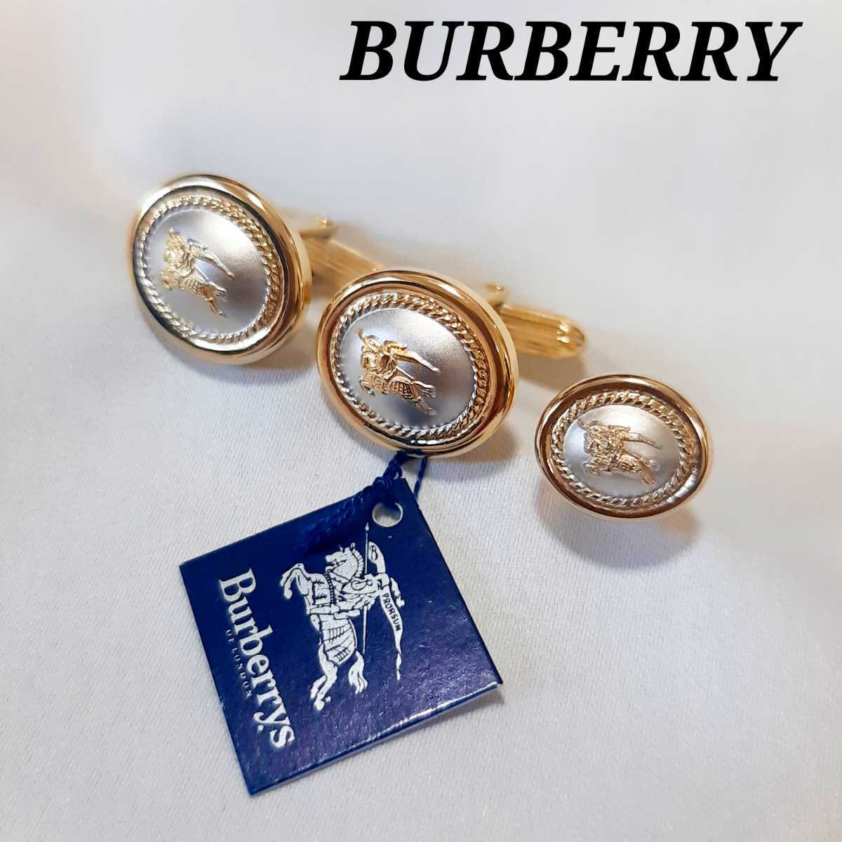 Burberrys バーバリー タイピン カフス セット 希少 ゴールド