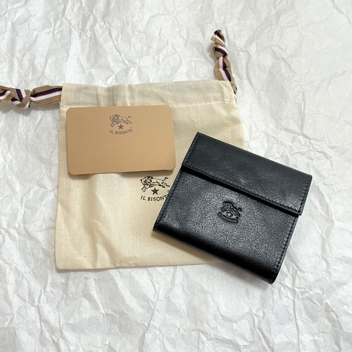 イルビゾンテ IL BISONTE 財布 三つ折り財布 nero ミニ財布 www