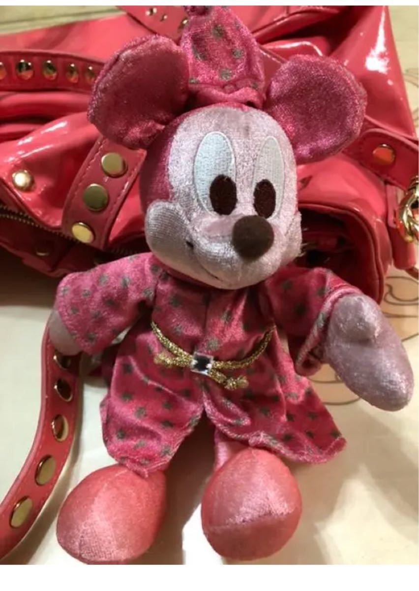 最終価格　サマンサタバサ　エナメル　ショルダーバッグ 2way トートバッグ　ピンク　ディズニーシー 10周年　レア　人形無