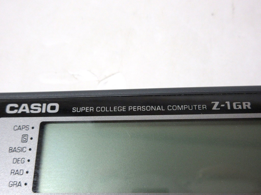 07K156 rare rare CASIO Casio pocket computer [Z-1GR] 16-Bit CPU complete Junk part removing etc. selling out 