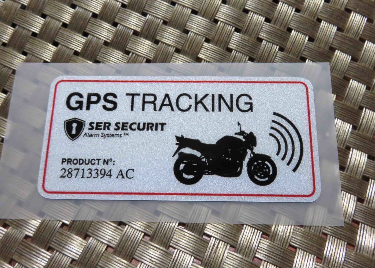 MD■DX白横ST◆新品GPS　TRACKINGオートバイ　バイク二輪車　単車　盗難防止ステッカー　シール防水◎愛車　いたずら防止　窃盗犯罪の抑止