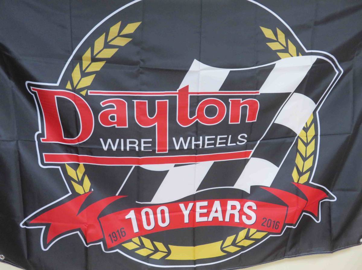 『特大２』新品Dayton Wire Wheels デイトン ワイヤーホイール フラッグ 旗バナー 広告宣伝USテナント◇自動車 レース 修理◆整備工場の画像6