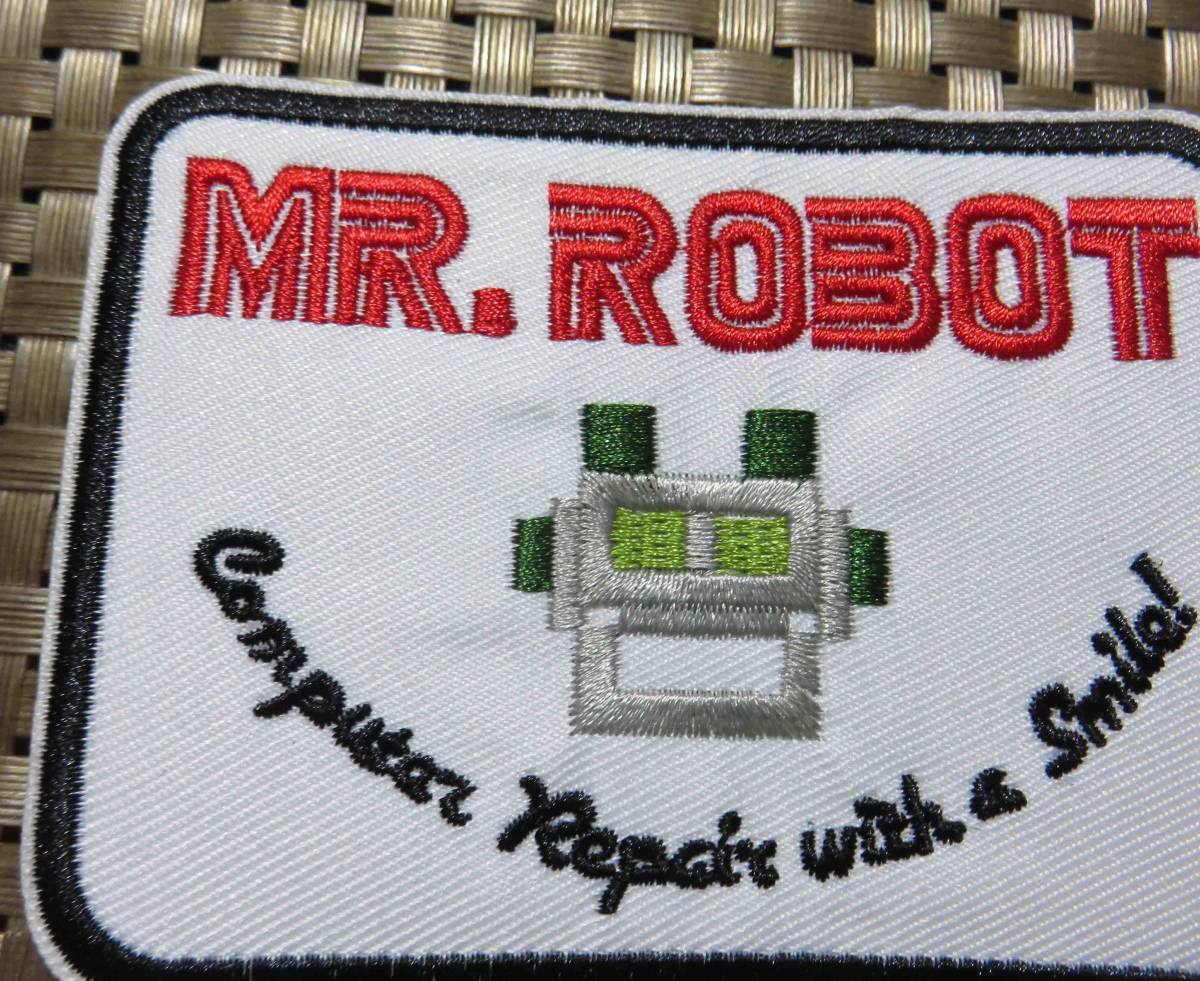 四角MR. ROBOTミスター・ロボット　アメリカドラマ刺繍ワッペン新品◎激シブ
