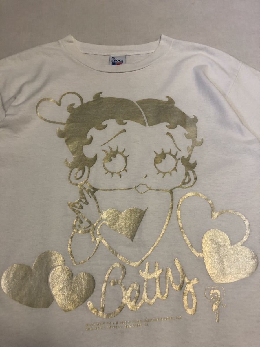 90s USA製 Betty Boop ベティーブープ ビンテージ tシャツ 白 M T 