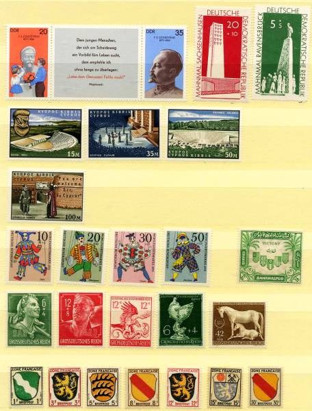 ◆外国切手　未使用　各国　71枚　切手　おまとめ◆B-211◆送料無料_画像1