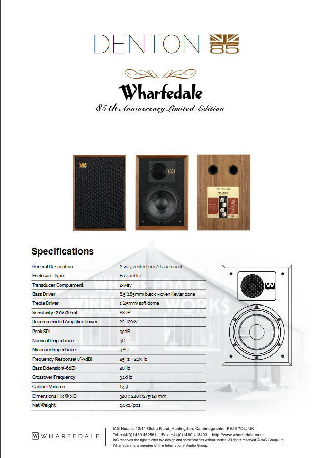 Wharfedale ワーフェデール DENTON 85周年記念 限定モデル 85th 黒