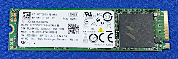 【中古SSD】HFS256GD9TNG 01 SK hynix 256GB/NVMe_画像1