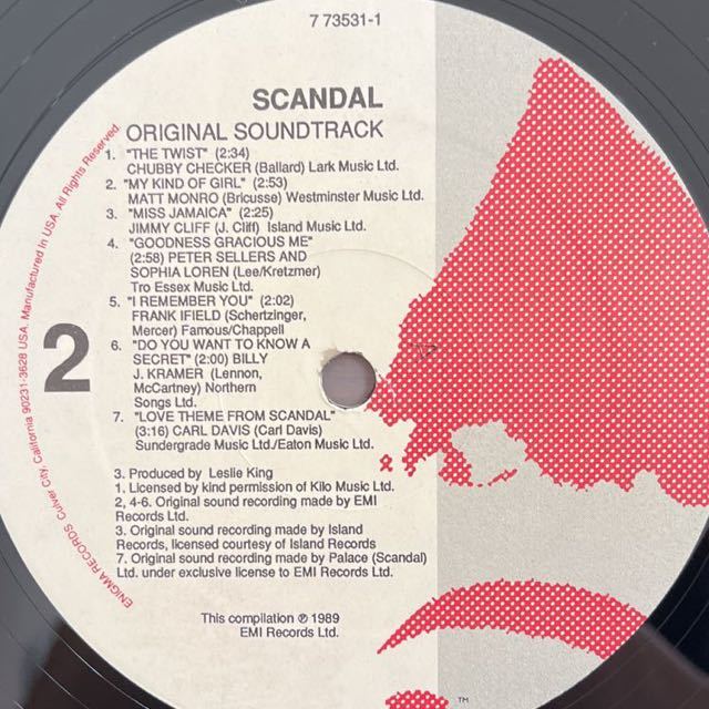 LP■サントラ/Scandal (Music From The Motion Picture)/7 73531 1/スキャンダル_画像8