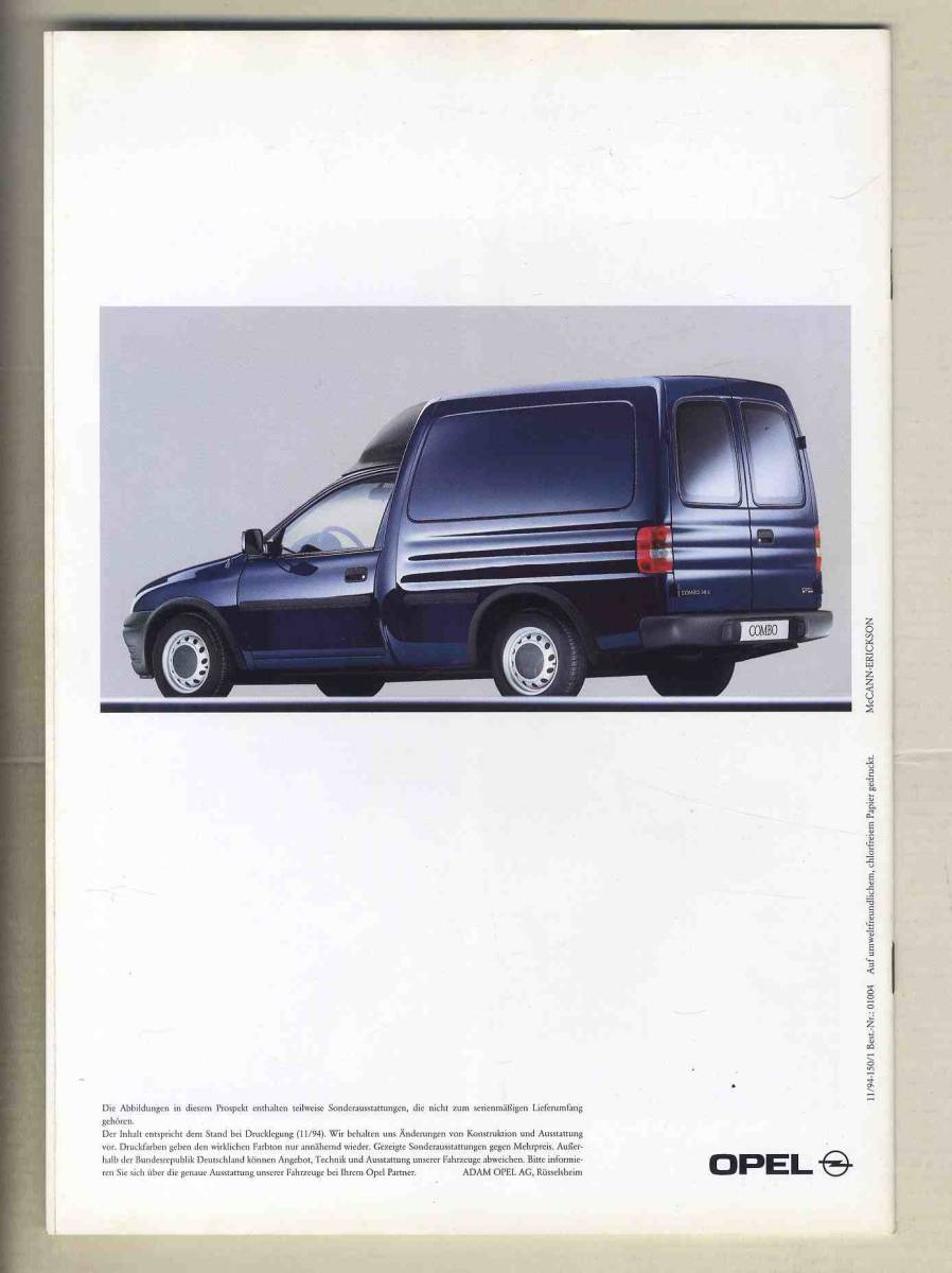 [b5229]94.1 1 pcs country version Opel combo (OPEL COMBO) catalog 