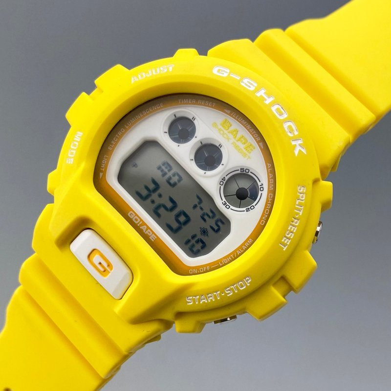 BAPE × CASIO G-SHOCK DW-6900 イエロー 黄色 ベイプ コラボモデル