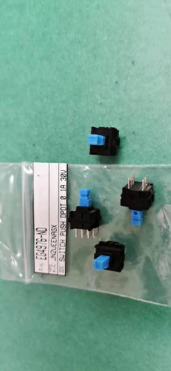 E-Switch, pushed button switch DPDT standard s Roo hole,[JN2UEENAGX]4 piece set, 0.1A 30V