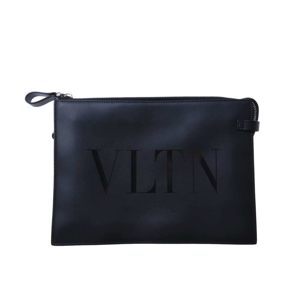 美品 VALENTINO VLTN レザー クラッチ バッグ ONE SIZE ブラック