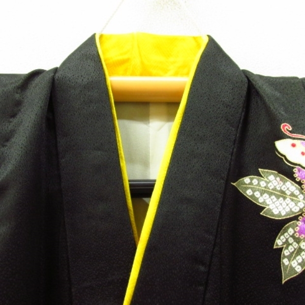 * кимоно 10* 1 иен .. ребенок кимоно Mai бабочка ... длина 132cm.51cm [ включение в покупку возможно ] **