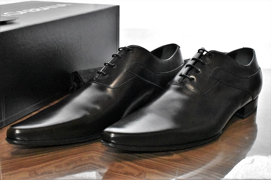 DOLCE&GABBANA ドルチェ&ガッバーナ 内羽根 プレーントゥ スムース