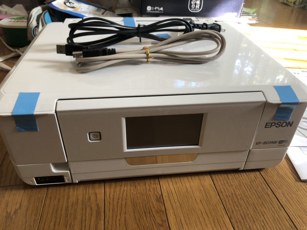 EPSON EP-807AW インクジェットプリンター 複合機　ジャンク　廃インク吸収パッド限界_画像1