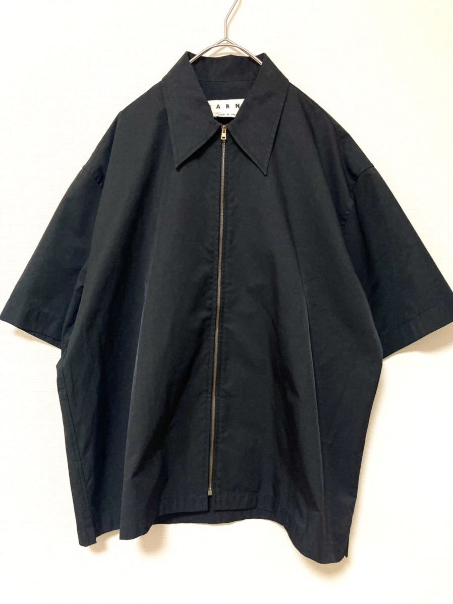 マルニ marni 半袖 シャツジャケット フルジップアップ 48 メンズ L