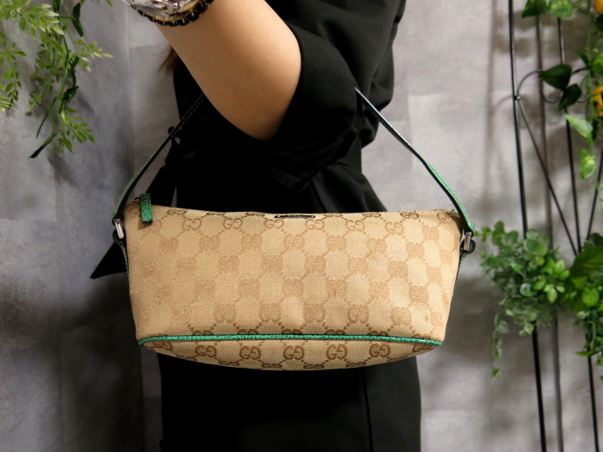 ○超美品○新品同様○GUCCI グッチ○GG キャンバス カーフ レザー 本革
