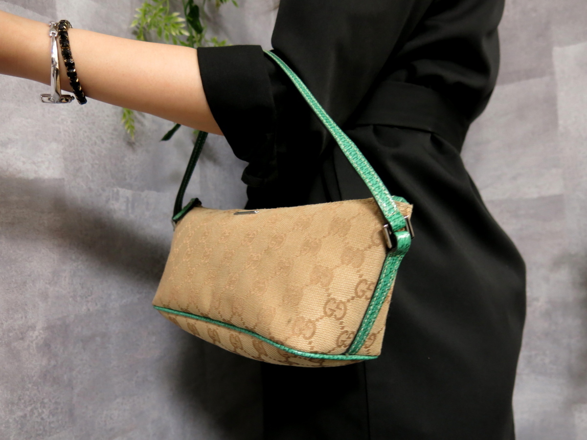 ○超美品○新品同様○GUCCI グッチ○GG キャンバス カーフ レザー 本革