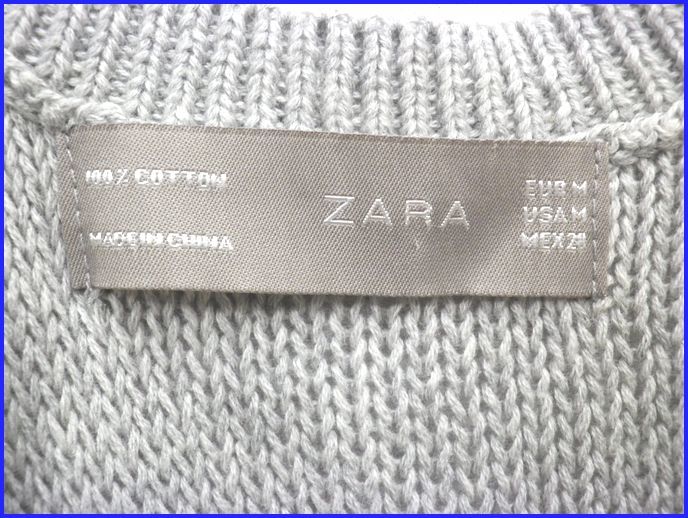 02243♪ZARA・ザラ・ニット・ワンピース・ジャンパースカート・グレー・サイズM♪_画像3