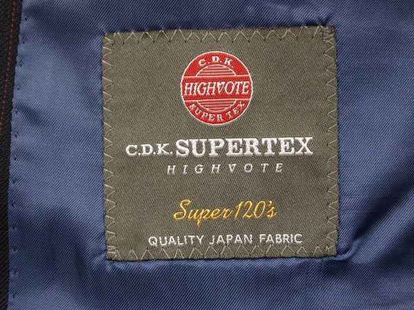 最高級品■秋冬■Business　Model　superTEX super120s　ワンタックスーツ■A5■濃紺■ストライプ■3864_画像9