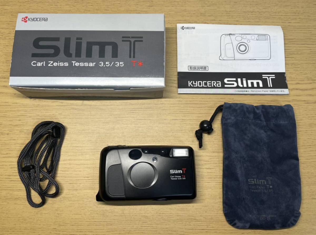 ✨完動品✨KYOCERA 京セラ Slim T コンパクトフィルムカメラ-