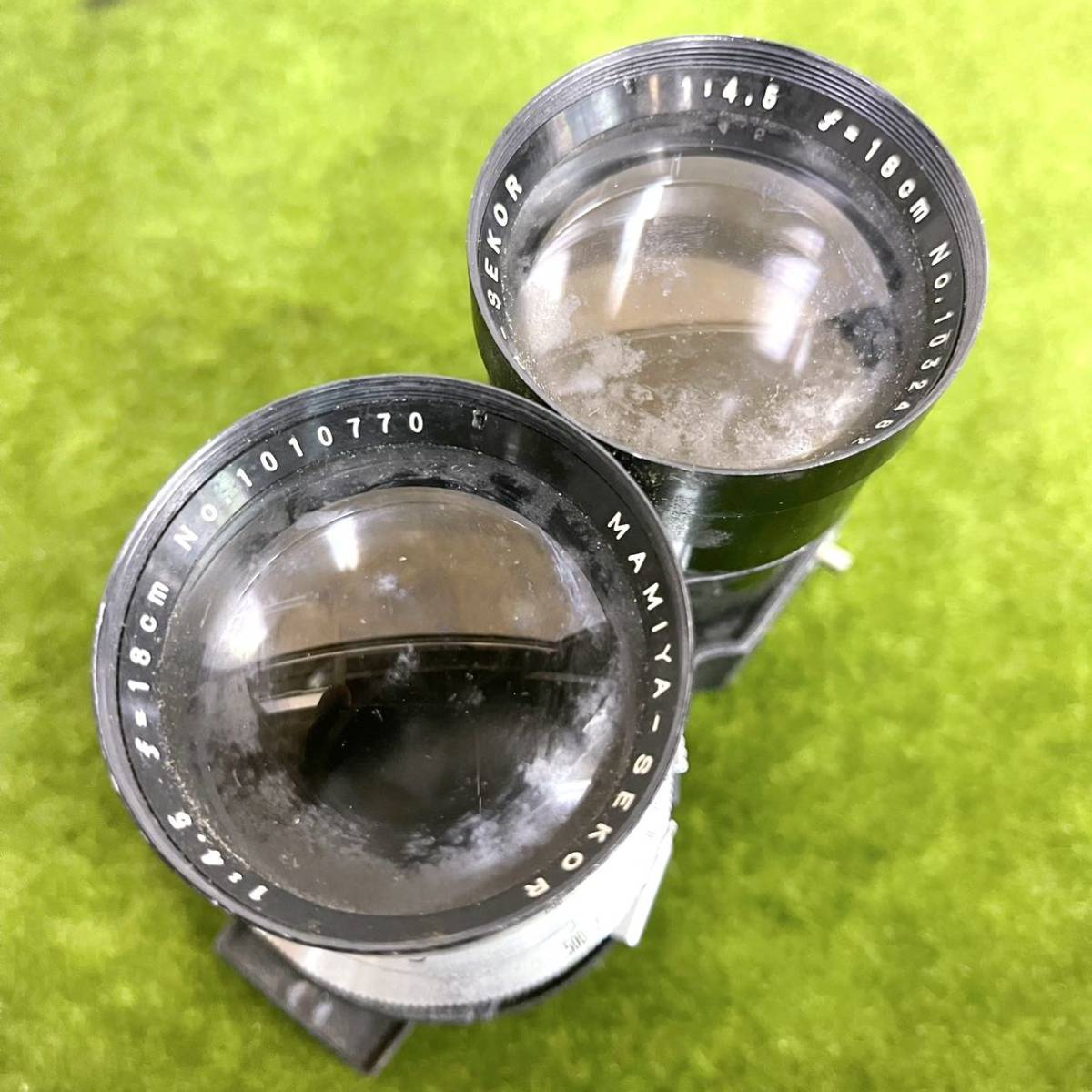 ** camera / camera supplies camera lens /2 eye lens MAMIYA-SEKOR 1:4.5 f=18cm/180mm SEIKOSHA present condition delivery **