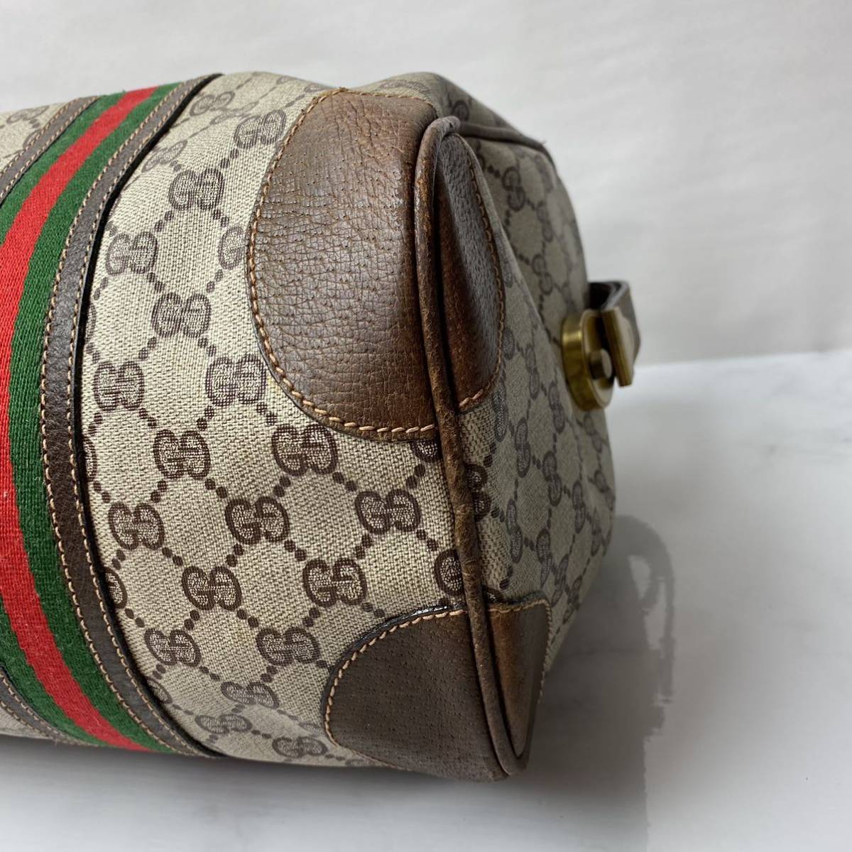 1円【超美品！】GUCCI グッチ ボストンバッグ GG柄 GGキャンバス