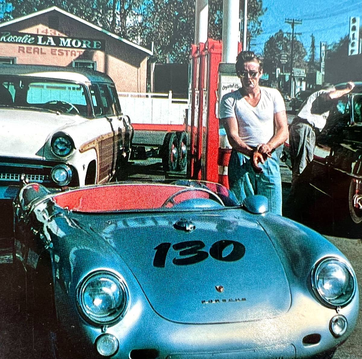  редкость товар *James Dean*je-ms Dean открытка USA Porsche Spider 550 1955 Porche Spider Vintage retro цвет открытка 