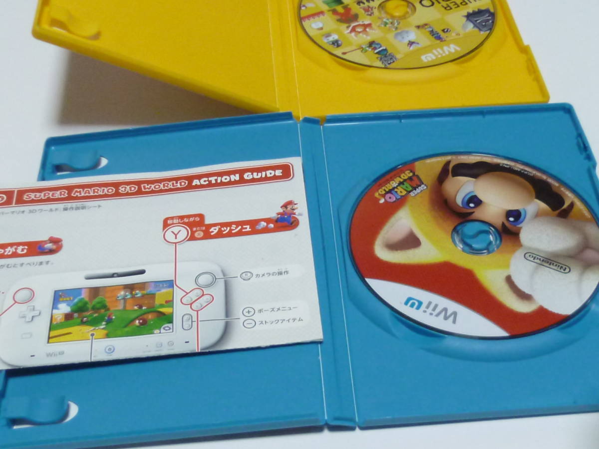 D35【送料無料 即日発送 動作確認済】WiiUソフト　スーパーマリオメーカー　スーパーマリオ３Dワールド