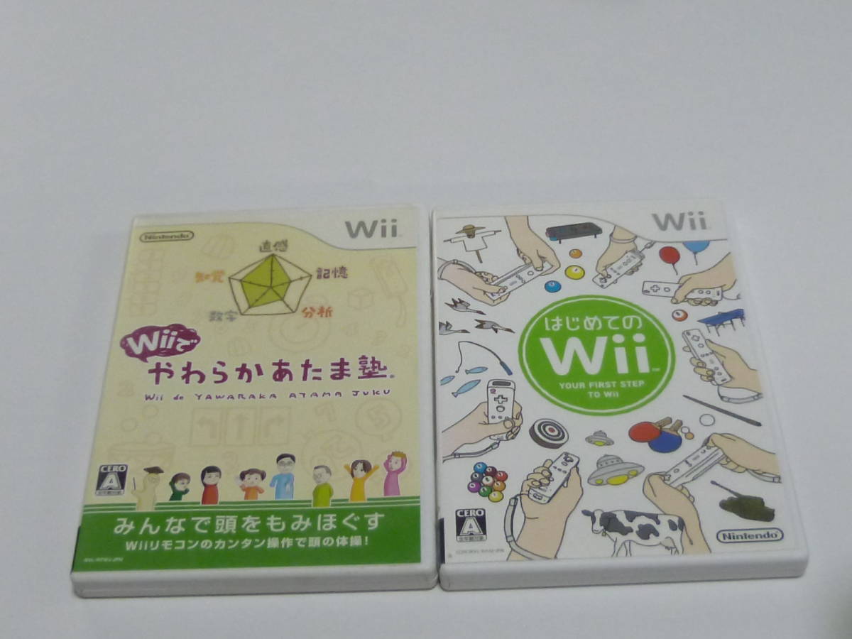 E13【送料無料 即日配送 動作確認済】Wiiソフト　はじめてのWii Wiiでやわらかあたま塾