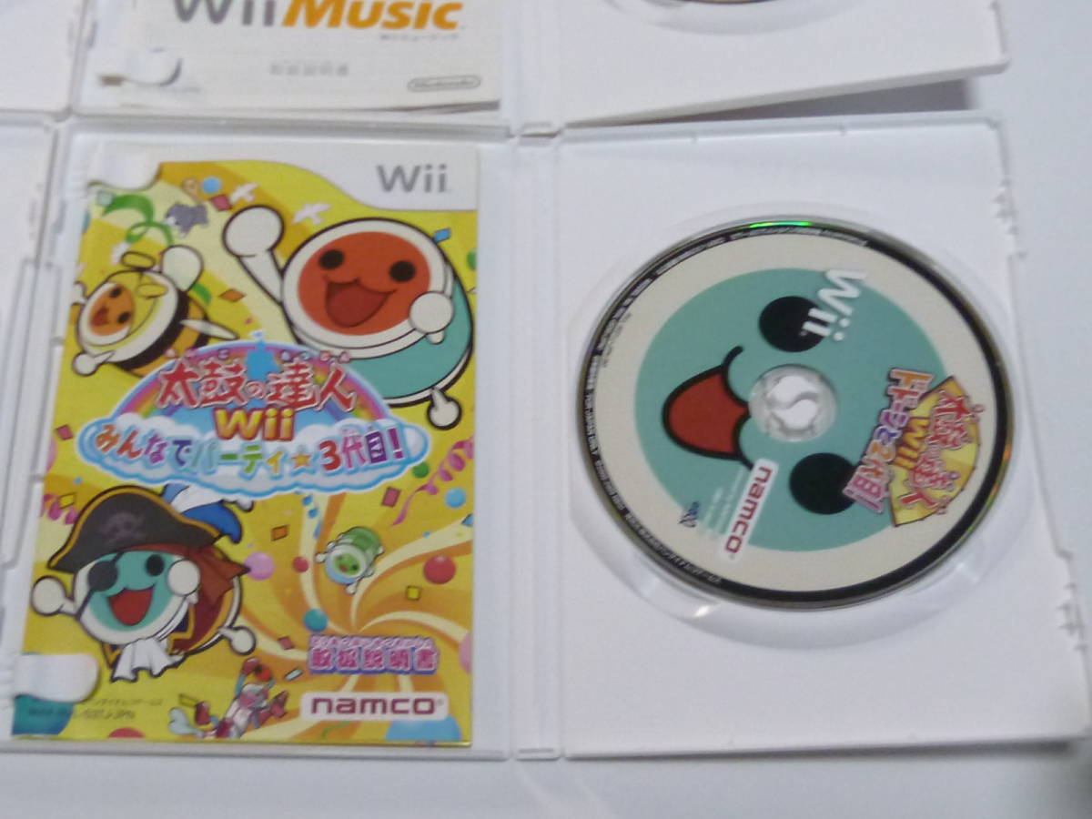 F26【送料無料 即日配送 動作確認済】Wiiソフト　太鼓の達人Wii決定版　２代目　３代目　Wiiミュージック