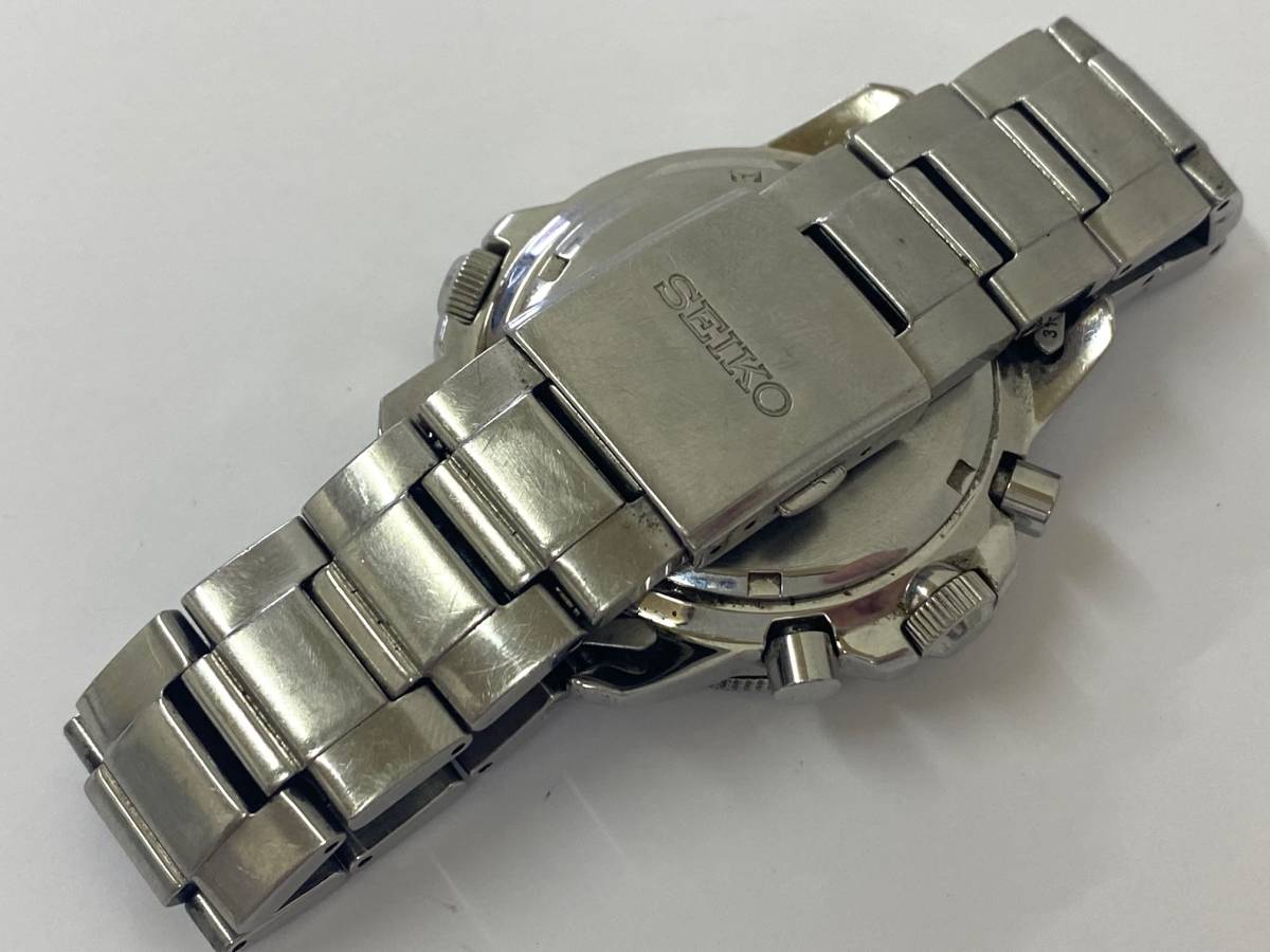 SEIKO セイコー ソーラー クロノグラフ メンズ 腕時計 V172-0AG0
